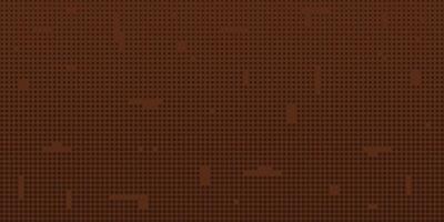 fondo horizontal marrón chocolate con círculos decrecientes hacia arriba y pequeños defectos. diseño de puntos creativos del fondo, papel tapiz web. vector
