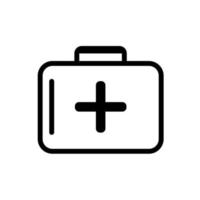 Medical suitcase abstract icon vector