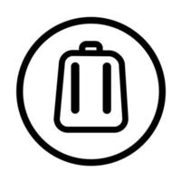 icono de mochila. vector de mochila de regreso a la escuela