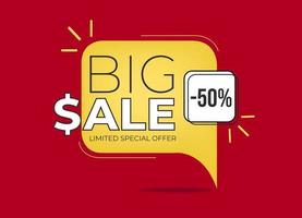 Big sale on a red background vector