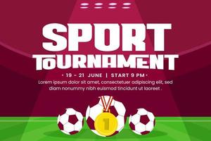 Football tournament, sport event background design template easy to customize simple and elegant design vector