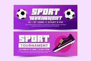 Football tournament, sport event banner design template easy to customize simple and elegant design vector