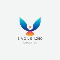 águila pájaro logo diseño vector colorido