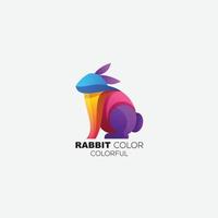 rabbit color design gradient vector colorful