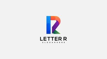 Letter R logo vector design illustration symbol