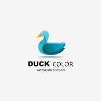 gradient duck logo colorful illustration vector