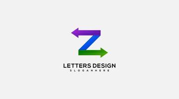 ilustración de icono de vector de logotipo de diseño de letra z