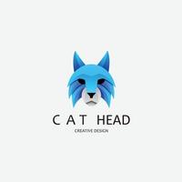 cat head design vector icon colorful