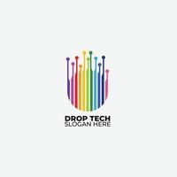 drop tech logo icon vector gradient symbol