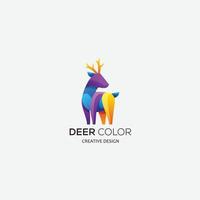 venado diseño vector logo degradado colorido