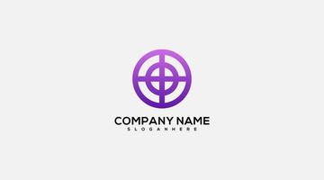 vector de gradiente de logotipo de empresa de diseño de alcance