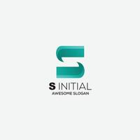 initial s design gradient color vector