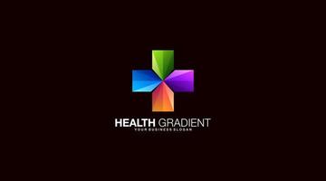 Gradient health vector logo design illustration