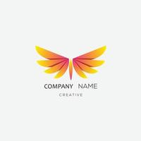 gradient dragonfly design logo gradient colorful vector