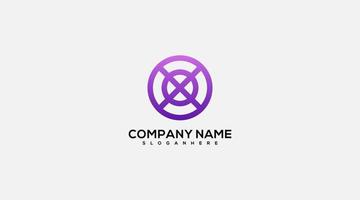 gradient company name logo design color vector