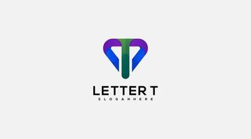 Letter T vector design logo illustration icon