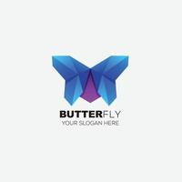 butterfly logo design gradient colorful vector