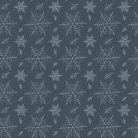 Winter pattern of a white snowflakes vector