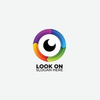 camera design icon logo gradient colorful vector