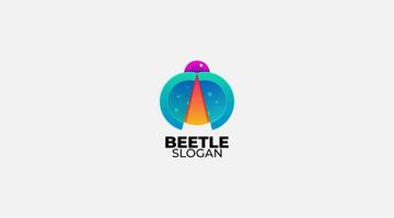 Gradient ladybug logo design icon vector template