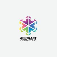 logo abstract gradient colorful icon vector