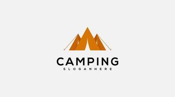 camping icon logo design gradient colorful vector