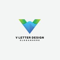 letra v logotipo símbolo degradado colorido vector