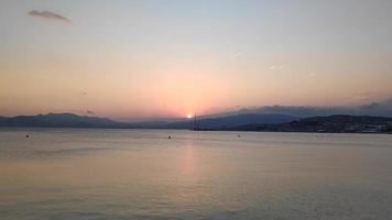 Promenade des Anglais in Nice at sunset video