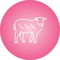 Sheep Unique Vector Line Icon