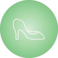 icono de línea de vector de tacones únicos