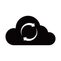 ícone de atualização de nuvem transparente png