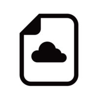 icono de documento en la nube png