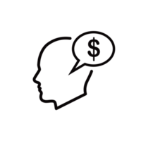 Money thinking icon png