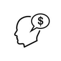 icono de pensamiento de dinero png