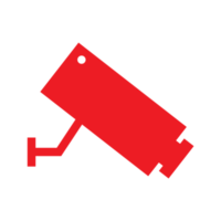 Red transparent cctv icon png