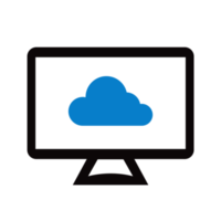 transparentes Cloud-Computerbildschirmsymbol png