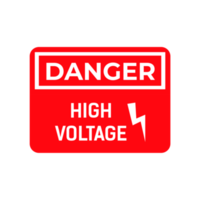 Danger, High voltage png sign