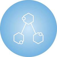 Unique Chemical Structure Vector Line Icon