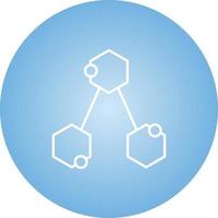 Unique Chemical Structure Vector Line Icon