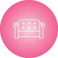 Unique Sofa Vector Line Icon