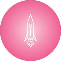 Unique Rocket II Vector Line Icon