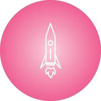 Unique Rocket II Vector Line Icon