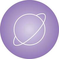 Unique Saturn Vector Line Icon