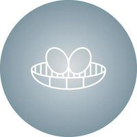 Unique birds nest Vector Line Icon