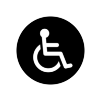 Inaktiverad handikapp png ikon med transparent bakgrund