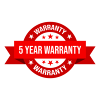 5 year warranty png