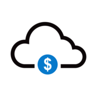 transparentes Cloud-Geld-Symbol png