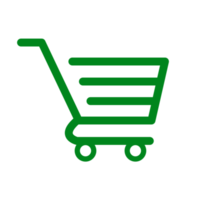 Green ecommerce basket png