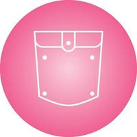 Unique Pocket Square Vector Line Icon