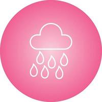 Unique Raining Vector Line Icon